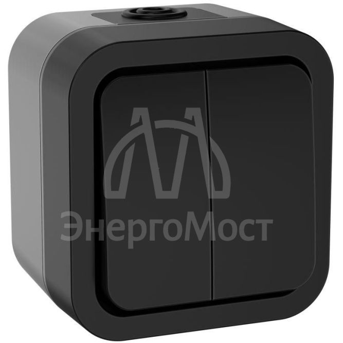 Выключатель 2-кл. ОП TORS 10А IP55 TS105 графит IEK TS-V20-0-10-55-K53