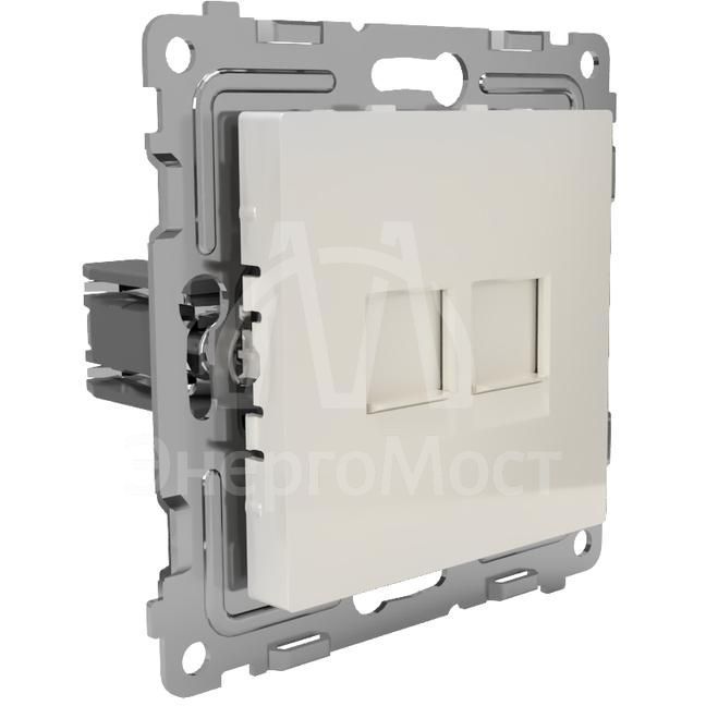 Розетка компьютерная 2-м СП Pixel RJ45 кат.5E механизм беж. TOKOV ELECTRIC TKE-PX-RC2-C02