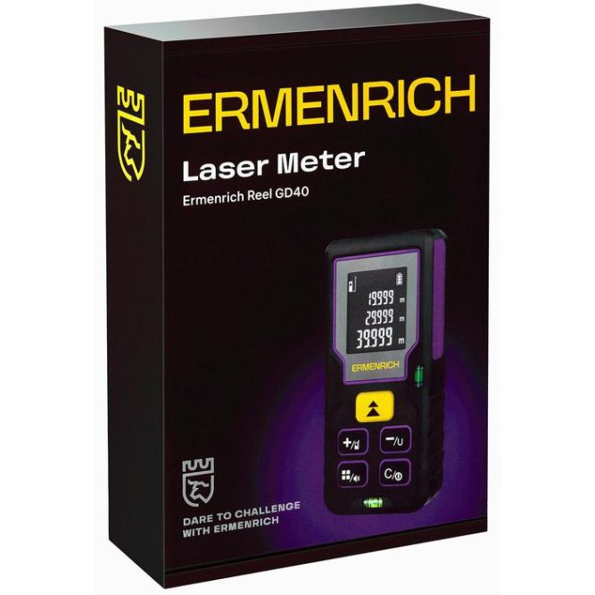 Рулетка лазерная Reel PLUS GD40 фиолет. Ermenrich 84643