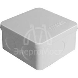 Коробка распределительная ОП 84х84х45мм IP54 7 выходов без гермовводов крышка защелкивающаяся сер. Epplast 125102