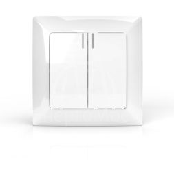 Выключатель 2-кл. СП AVA 10А IP20 с индикатором в сборе бел. TOKOV LIGHT TKL-AV-V2IF-C01