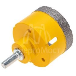 Коронка алмазная профессиональная по керамограниту и железобетону М14 вакуумное спекание 68мм для УШМ Kranz KR-92-1025