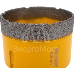 Коронка алмазная профессиональная по керамограниту и железобетону М14 вакуумное спекание 68мм для УШМ Kranz KR-92-1025