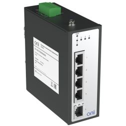 Коммутатор промышленный неуправляемый ISU-430 Ethernet 5 портов 10/100BaseT разъем RJ45 24В AC/12/24/48В DC с резервированием ONI ISU-430-5FE0000000000