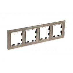 Рамка 4-м AtlasDesign Nature стекло шампань SchE ATN320504