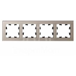 Рамка 4-м AtlasDesign Nature стекло шампань SchE ATN320504