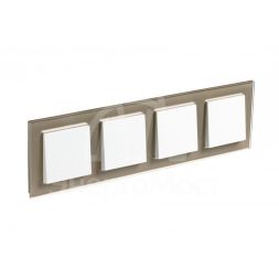 Рамка 4-м AtlasDesign Nature стекло шампань SchE ATN320504