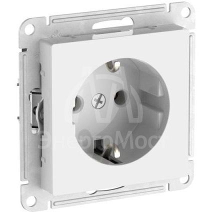 Розетка AtlasDesign 16А с заземл. быстрозажим. клем. механизм бел. SE ATN000143S