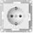 Розетка AtlasDesign 16А с заземл. быстрозажим. клем. механизм бел. SE ATN000143S