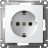 Розетка AtlasDesign 16А с заземл. быстрозажим. клем. механизм бел. SE ATN000143S