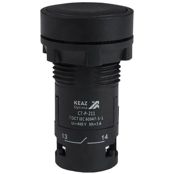 Кнопка OptiSignal Compact D22 С7-P-211 черн. 1НО+1НЗ XB7NA25 КЭАЗ 362043