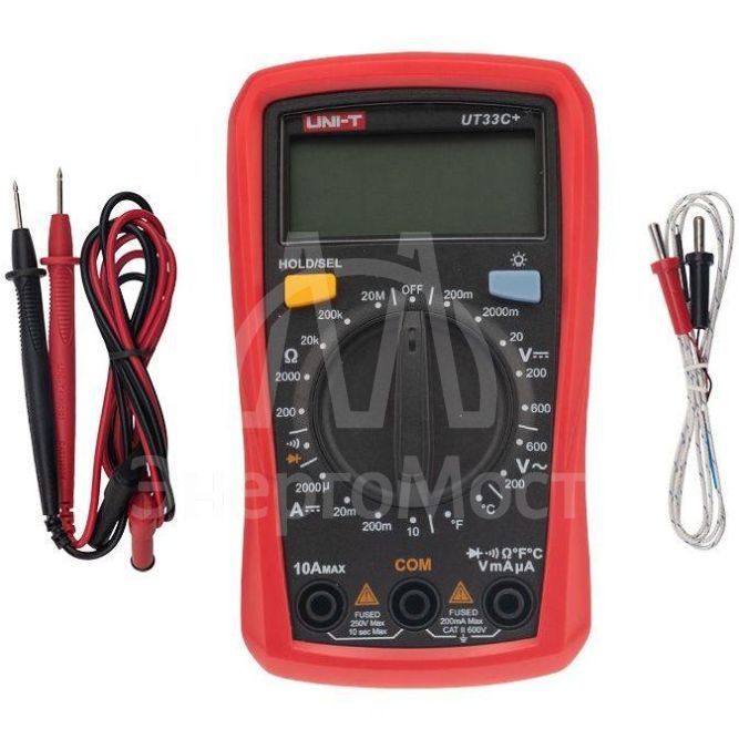 Мультиметр портативный UT33C+ с измер. температуры прозвонка UNI-T 13-0057