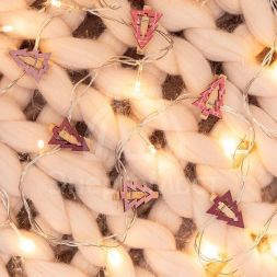 Прищепка деревянная &amp;quot;Елочки&amp;quot; 14.5х4.5х1.6см роз. (уп.6шт) Neon-Night 504-032