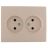 Розетка 2-м СП KARINA 16А IP20 без заземл. термопласт крем. LEZARD 707-0300-128B