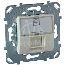 Механизм розетки комп. 1-м СП Unica RJ45 беж. SchE MGU5.421.25ZD