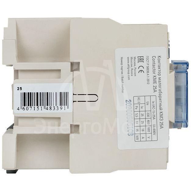 Контактор КМЭ 25А кат. 380В AC 1НЗ EKF ctr-s-25-380-nc