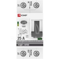 Устройство защиты от дугового пробоя (УЗДП) 1P+N 25А PROxima EKF afdd-2-25-pro