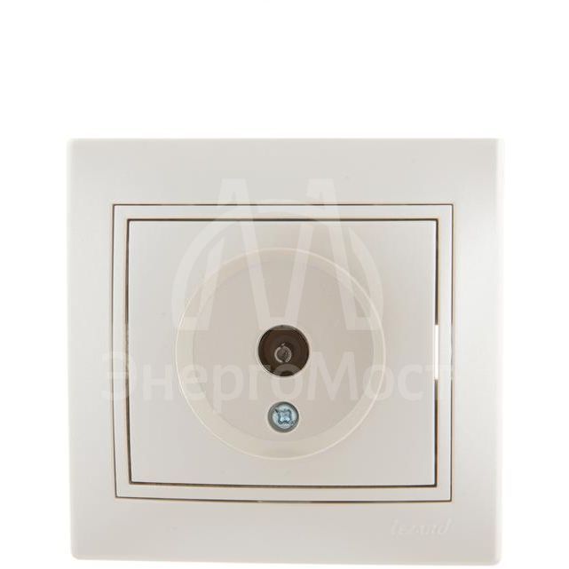 Розетка TV СП Мира проходная жемчуж. бел. перламутр LEZARD 701-3030-129
