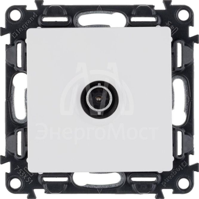 Механизм розетки TV с топологией &amp;quot;звезда&amp;quot; Valena Life 1 выход 0-2400МГц с лиц. панелью бел. Leg 753451