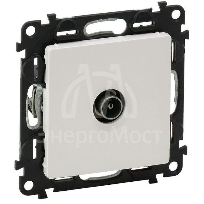 Механизм розетки TV с топологией &amp;quot;звезда&amp;quot; Valena Life 1 выход 0-2400МГц с лиц. панелью бел. Leg 753451