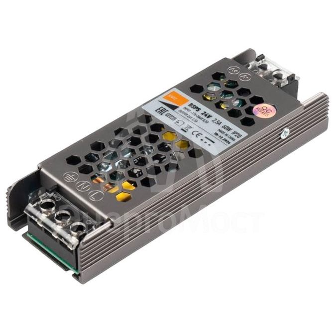 Блок питания для светодиодной ленты 60Вт 2.5А 24В IP20 BSPS метал. Pro JazzWay 5015500