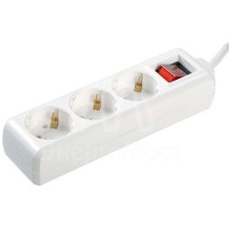 Удлинитель 3х1.5м с заземл. 16А IP20 У03К с выкл. ПВС 3х1 IEK WYP10-16-03-01-ZK-17