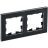Рамка 2-м BRITE РУ-2-1-БрЧ металл черн. IEK BR-M22-M-K02