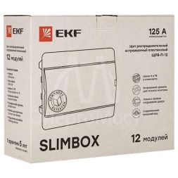 Щит ЩРВ-П-12 &amp;quot;SlimBox&amp;quot; IP41 бел. дверца PROxima EKF sb-v-12w