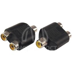 Переходник аудио гнездо RCA - 2 гнезда RCA блист. Rexant 06-0163-A
