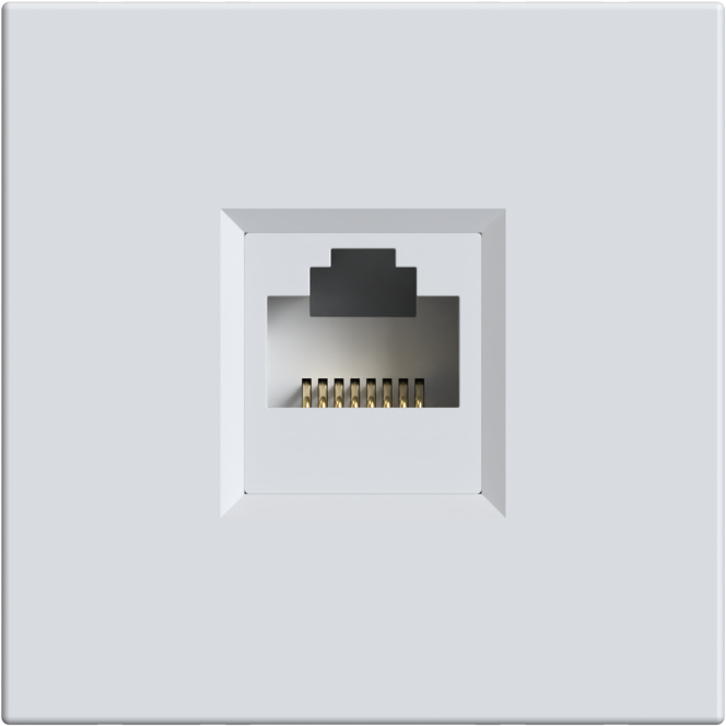 Розетка компьютерная 1-м W45 RJ45 кат.5E для кабель-канала механизм бел. SE RIN-144K5E-B