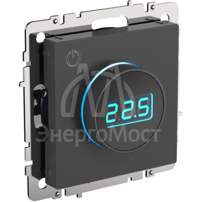 Термостат электронный с индикацией BRITE СП IP20 ТС10-1-БрГ графит IEK BR-RT11-K53