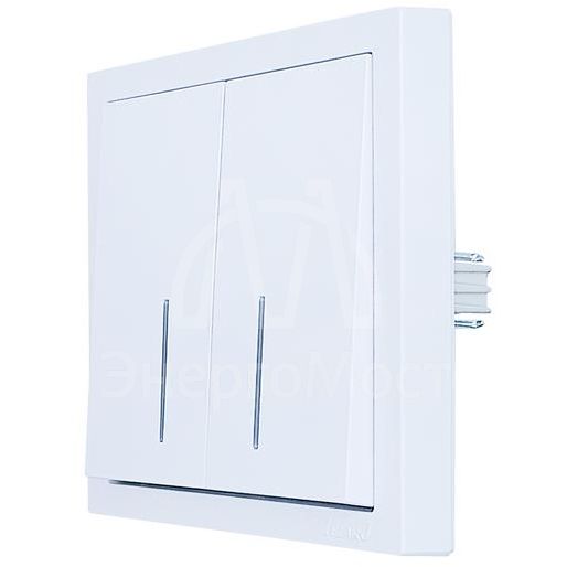 Выключатель 2-кл. с индик. СП ZIMA IP20 10А безвинт. зажим бел. LEZARD 704-0288-112QC