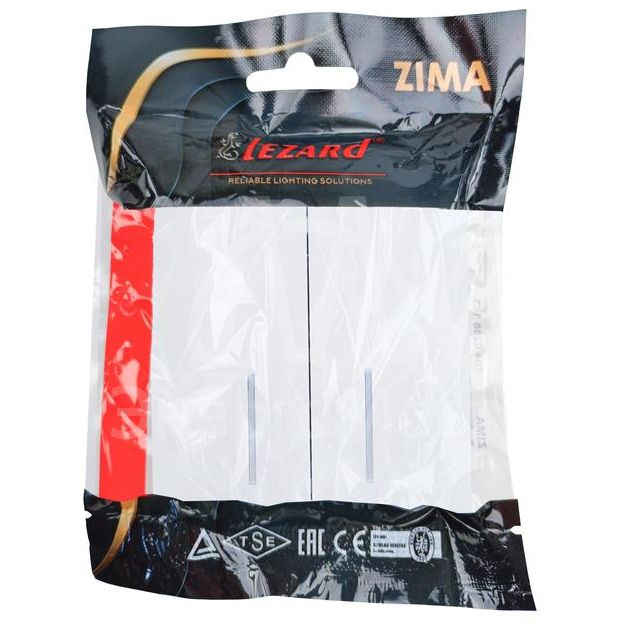 Выключатель 2-кл. с индик. СП ZIMA IP20 10А безвинт. зажим бел. LEZARD 704-0288-112QC