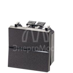 Механизм переключателя проходного 1-кл. 1п 2мод. СП Zenit 16А IP20 с клавишей антрацит ABB 2CLA221000N1801