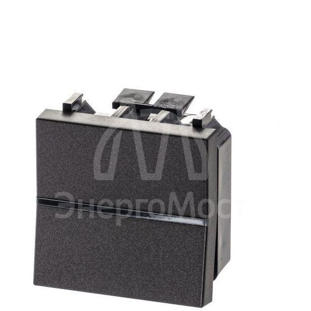 Механизм переключателя проходного 1-кл. 1п 2мод. СП Zenit 16А IP20 с клавишей антрацит ABB 2CLA221000N1801