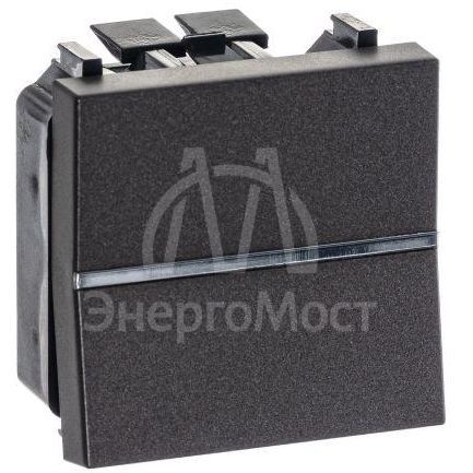 Механизм переключателя проходного 1-кл. 1п 2мод. СП Zenit 16А IP20 с клавишей антрацит ABB 2CLA221000N1801