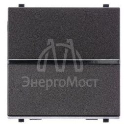 Механизм переключателя проходного 1-кл. 1п 2мод. СП Zenit 16А IP20 с клавишей антрацит ABB 2CLA221000N1801