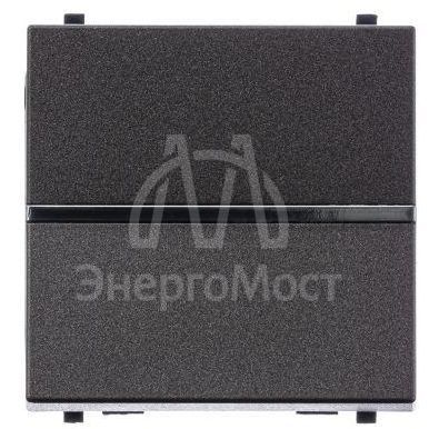 Механизм переключателя проходного 1-кл. 1п 2мод. СП Zenit 16А IP20 с клавишей антрацит ABB 2CLA221000N1801