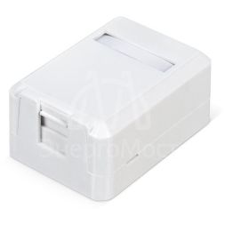 Корпус настенной розетки для установки 1-ой вставки типа Keystone Jack Д WRline WR-MB-1 бел. Hyperline 505219