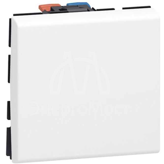 Механизм выключателя 1-кл. 2мод. СП Mosaic 10А IP31 250В 10AX бел. Leg 077010