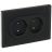 Розетка 2-м СП FORTE&amp;amp;PIANO FP126 10А без заземл. без защ. шторок безвинт. крепл. черн. IEK FP-R20-10-1-K02