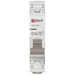 Выключатель автоматический 1п 16А (C) 6кА ВА 47-63N PROxima EKF M636116C