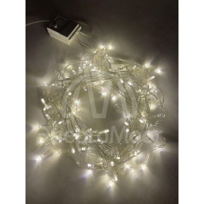 Гирлянда светодиодная &amp;quot;Нить&amp;quot; 10м 100LED 8 режимов 220В IP20 тепл. свет ЭРА Б0041894