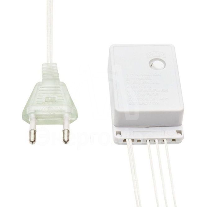 Гирлянда &amp;quot;Мишура LED&amp;quot; 3м 288LED красн. прозр. провод 18Вт 220В IP20 NEON-NIGHT 303-602