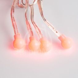 Гирлянда &amp;quot;Мишура LED&amp;quot; 3м 288LED красн. прозр. провод 18Вт 220В IP20 NEON-NIGHT 303-602