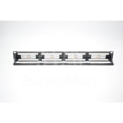 Патч-панель 19 1U кат.5E неэкранир. 24 порта RJ45 Dual IDC с задним кабельным организатором TOKOV ELECTRIC TKE-PP-5E-1U-24P-UTP-CO